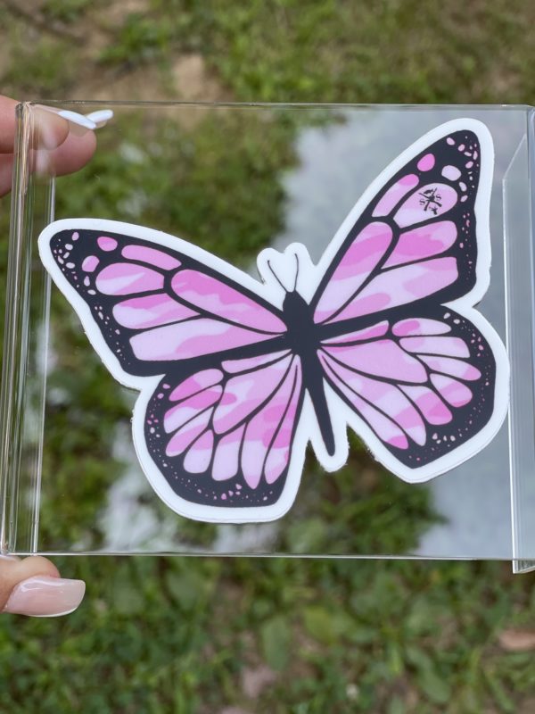 Pink Butterfly Sticker